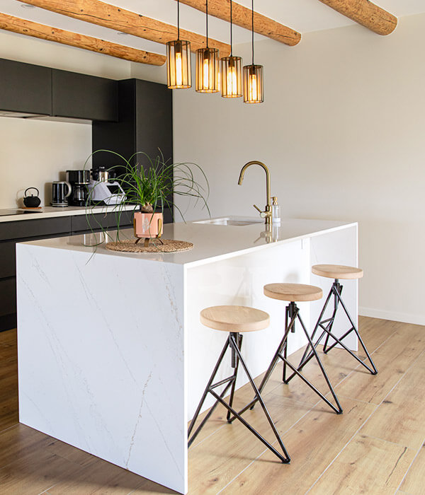 Plan de travail cuisine en marbre