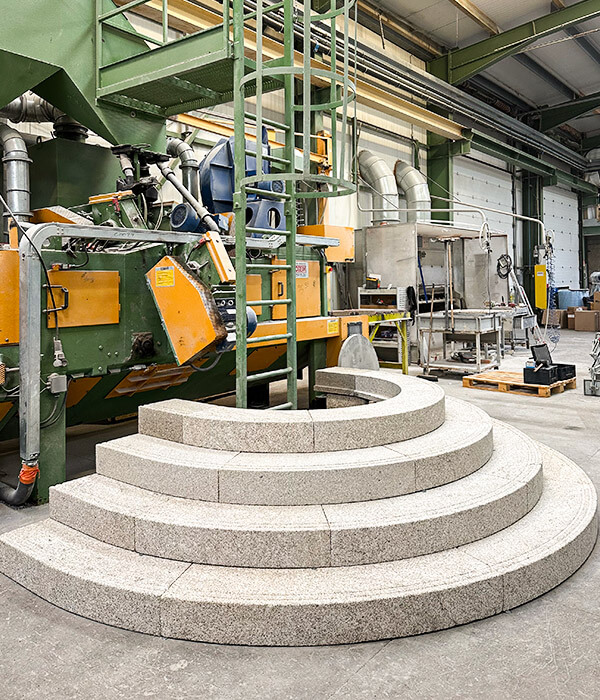 Réalisation d'un escalier en pierre