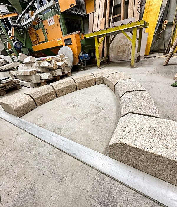 Réalisation d'une arche en pierre